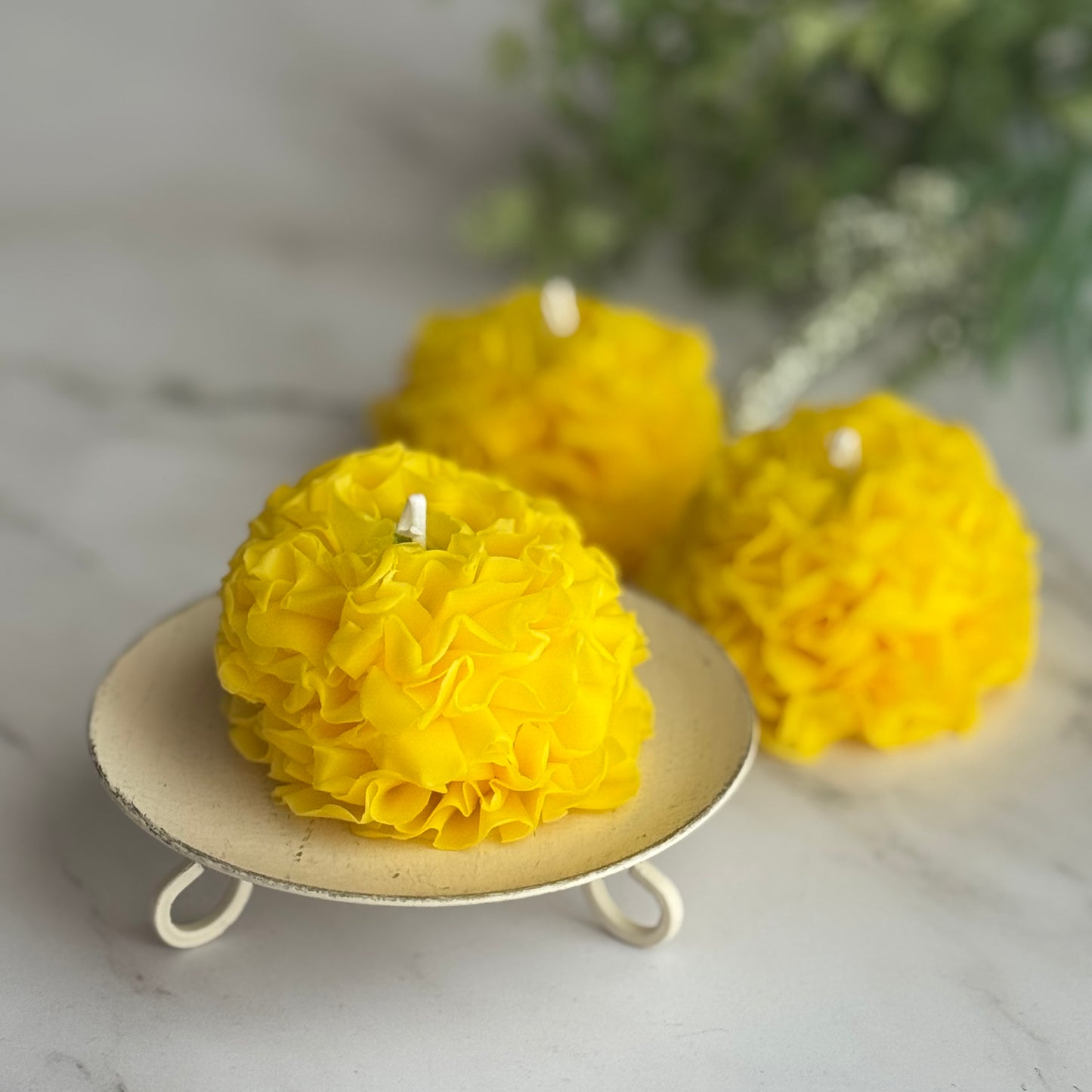 FlowerCandle：ポンポンルナ（ラナンキュラス）